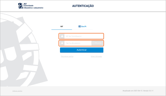 Despesas Ginásio IRS passo 3